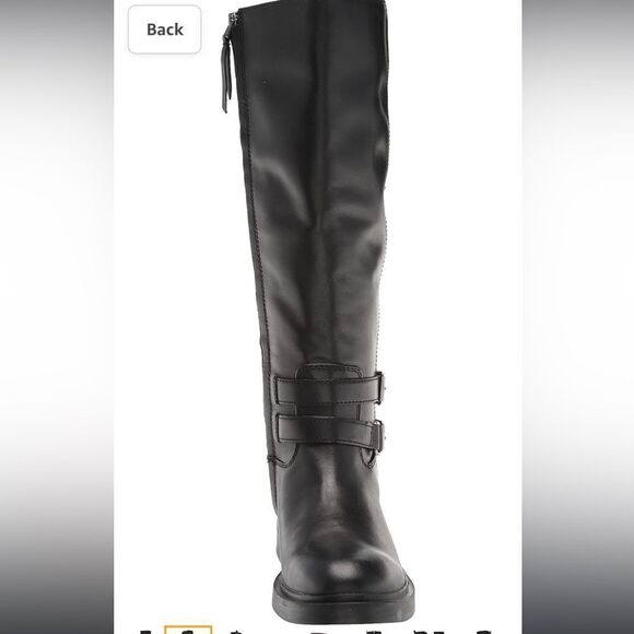 Sam Edelman Freda Knee High Black Leather Books, 6.5, buckles, Side Zipper NWOB - Picture 5 of 13